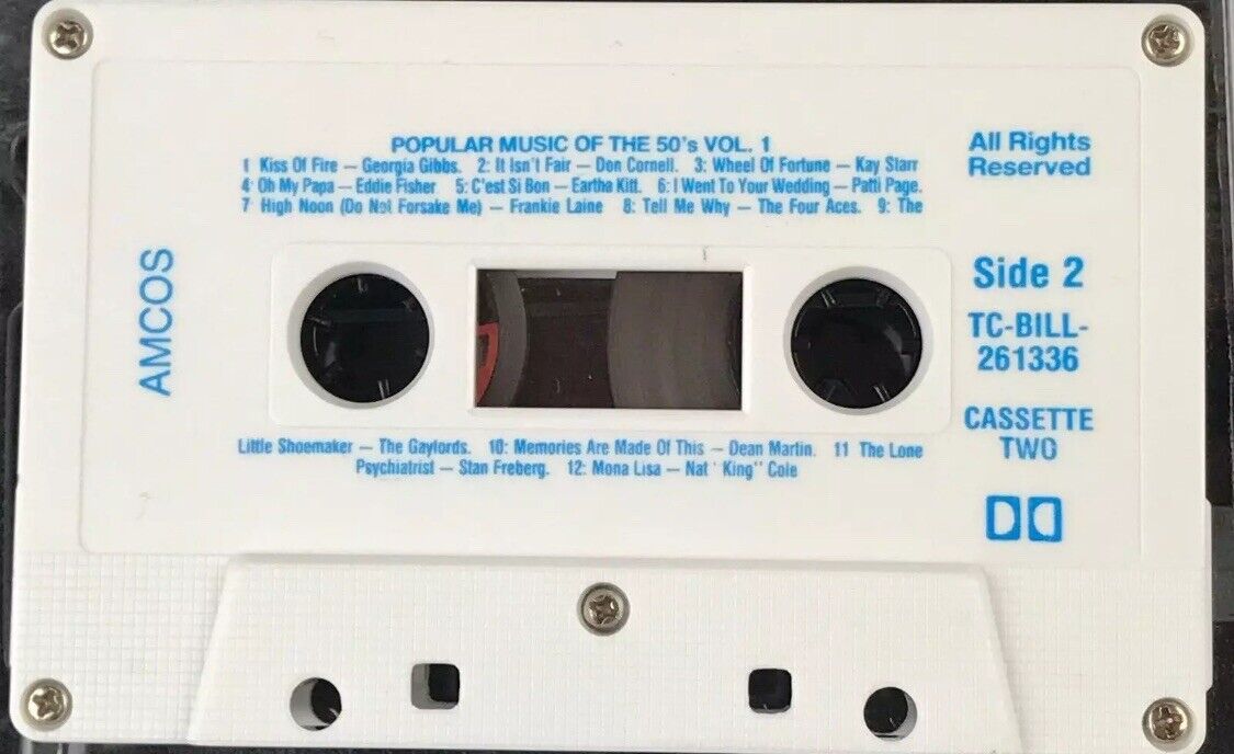 Popular Music Of The 1950s Volume 1 Box Set 4x Audio Tape Cassettes Music
