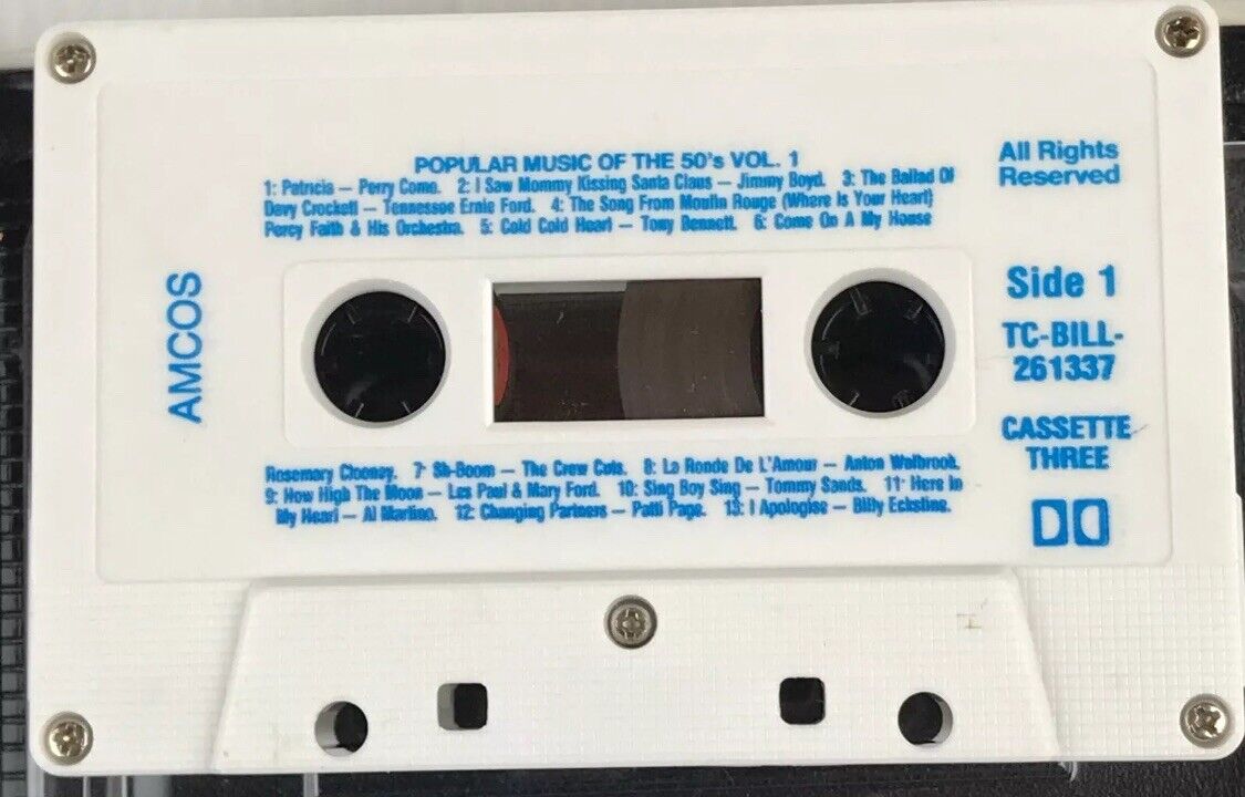 Popular Music Of The 1950s Volume 1 Box Set 4x Audio Tape Cassettes Music