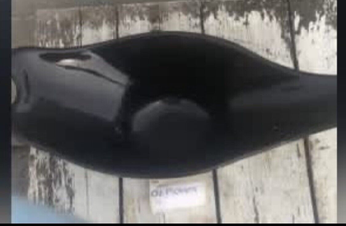 MCM Retro Mod MURANO Italian ART GLASS Bowl Black White Boat Shape Centerpiece