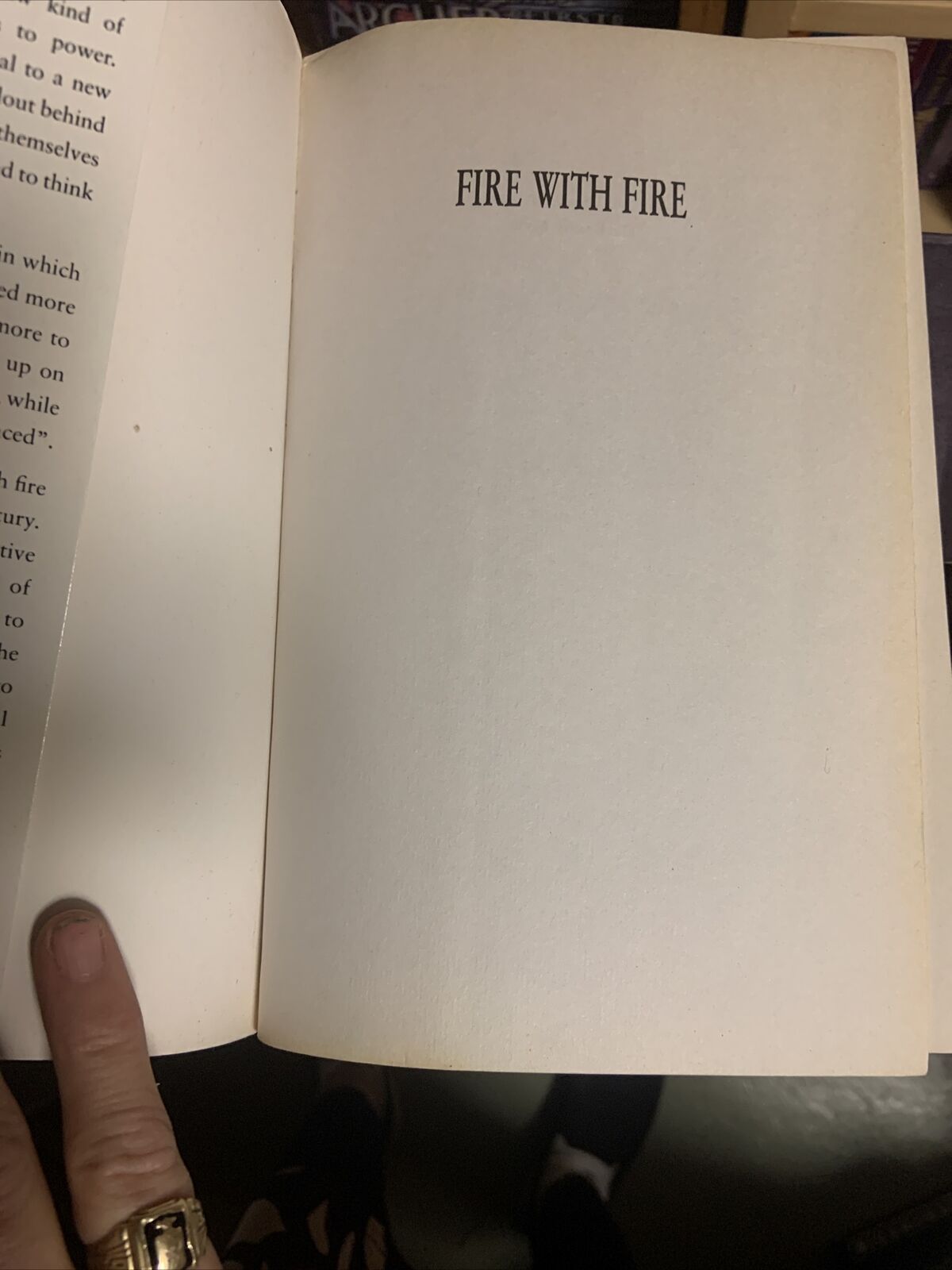 FIRE WITH FIRE by Naomi Wolf Large Chatto & Windus Female Power PB Book