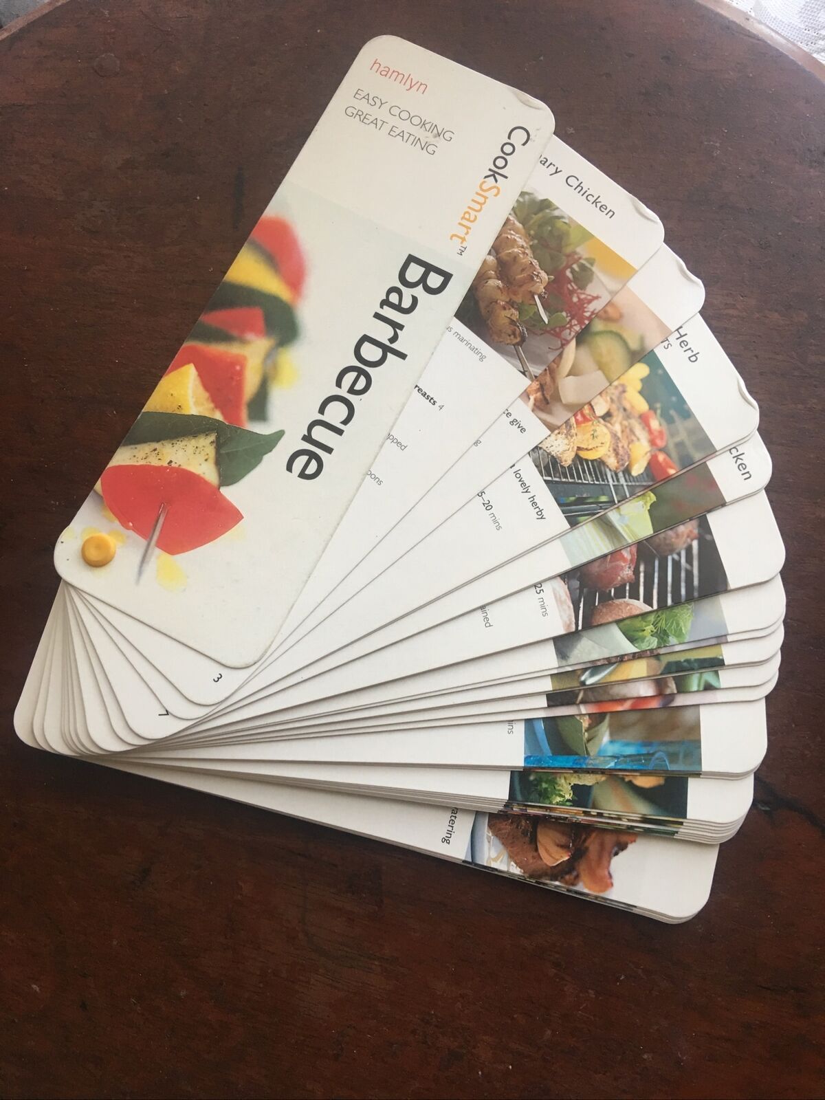 CookSmart Barbecue BBQ by Hamlyn Recipes Fanned Cards Book Wipedown Cover
