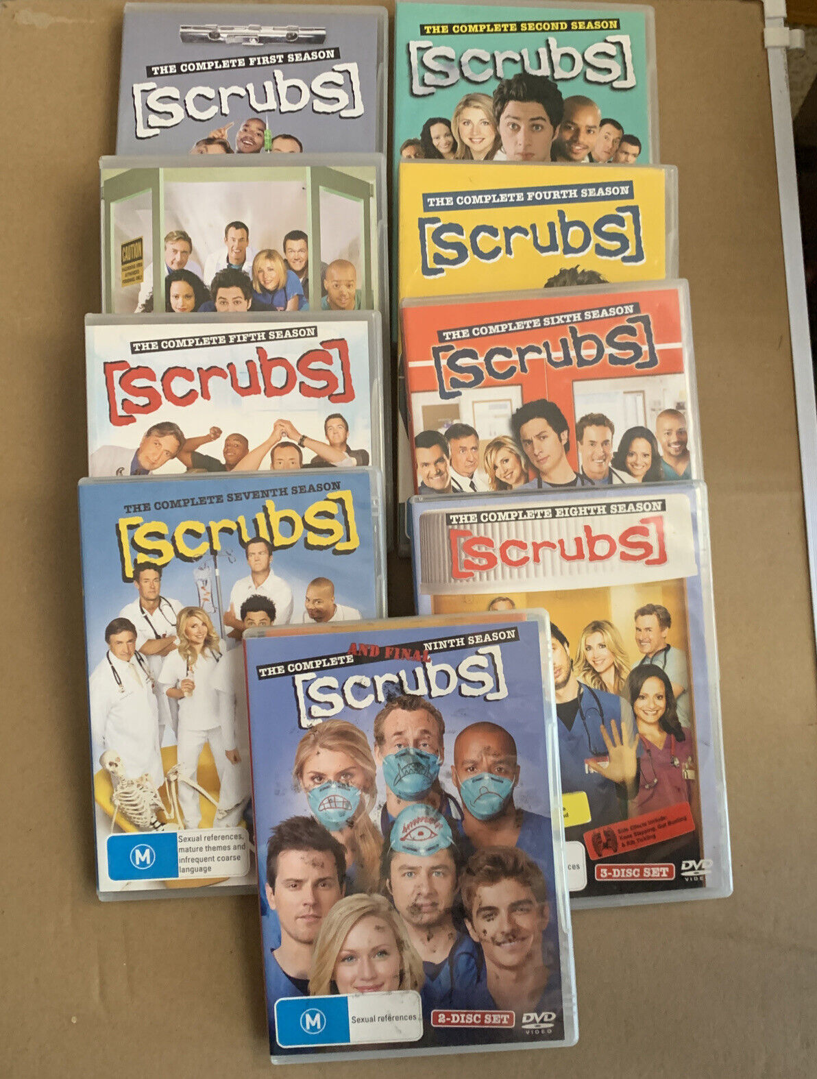 DVD SCRUBS Complete Season 1 to 9 Medical Romance Drama Comedy TV Series