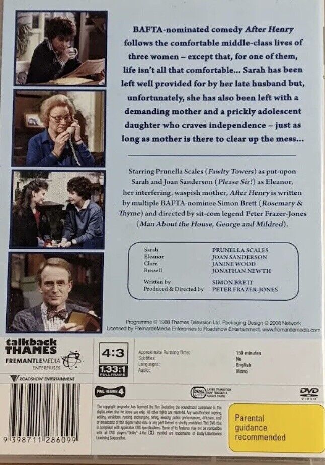 DVD AFTER HENRY Series 1 One 2012 Movie Prunella Scales Comedy NEW