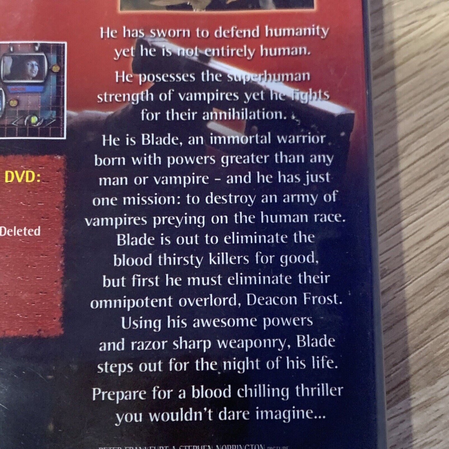 DVD BLADE 1999 R4 PAL Marvel Wesley Snipes Stephen Dorff Action Special Features