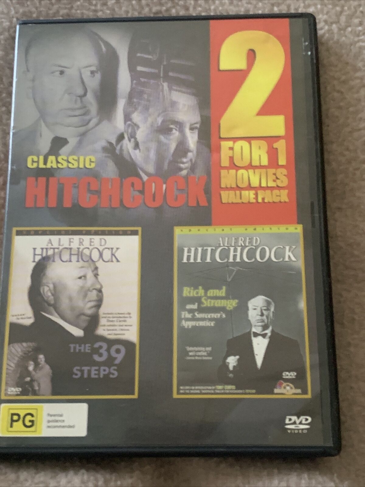 DVD The 39 Steps + Rich & Strange Classic Hitchcock 2 For 1 Movies Value Pack