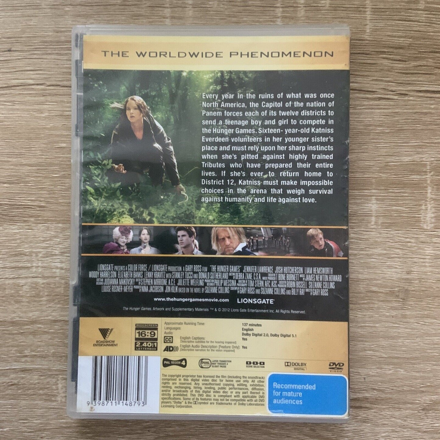 DVD THE HUNGER GAMES 2012 Jennifer Lawrence EX Rental Worldwide Phenomenon