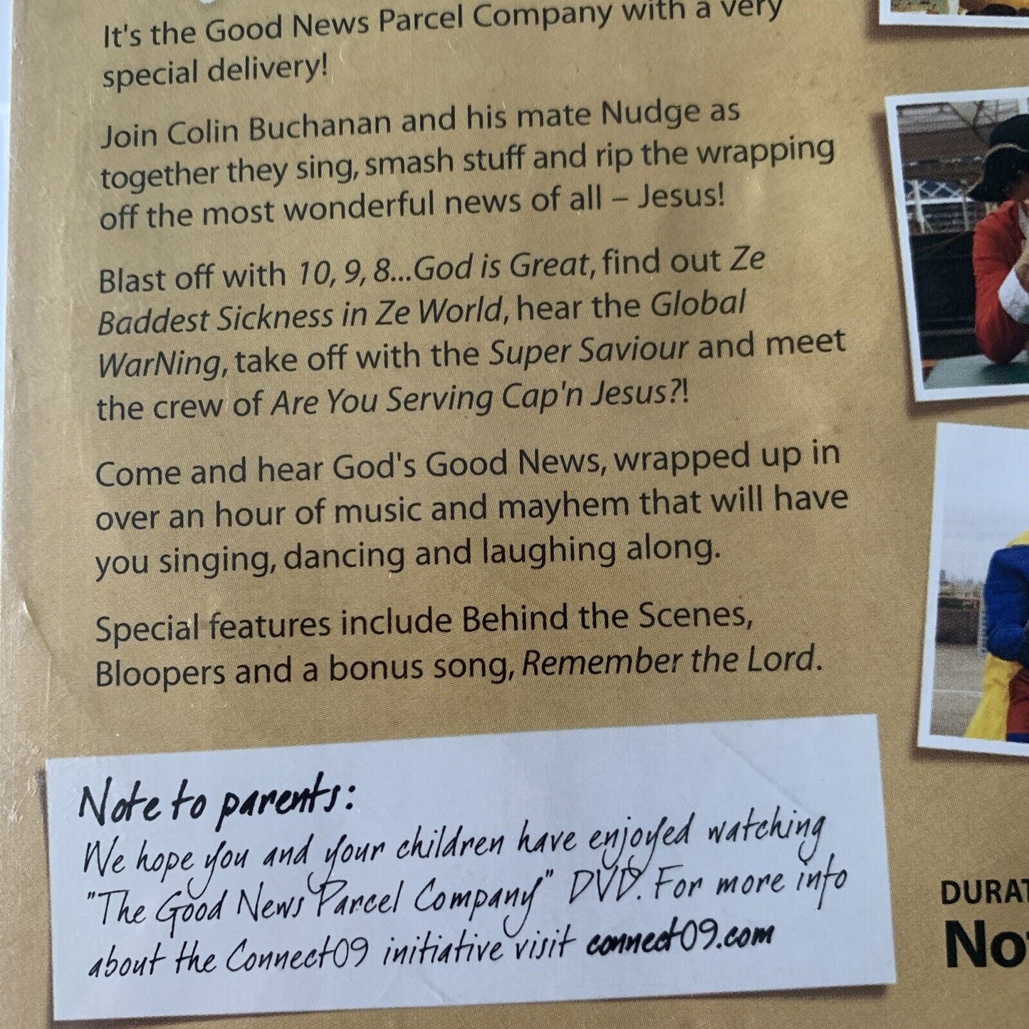 DVD The GOOD NEWS PARCEL COMPANY 2009 Aussie Praise for Families Colin Buchanan