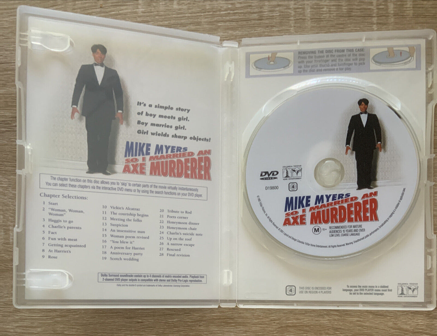 DVD So I Married An Axe Murderer! Mike Myers Nancy Travis Black Comedy 1993 Film