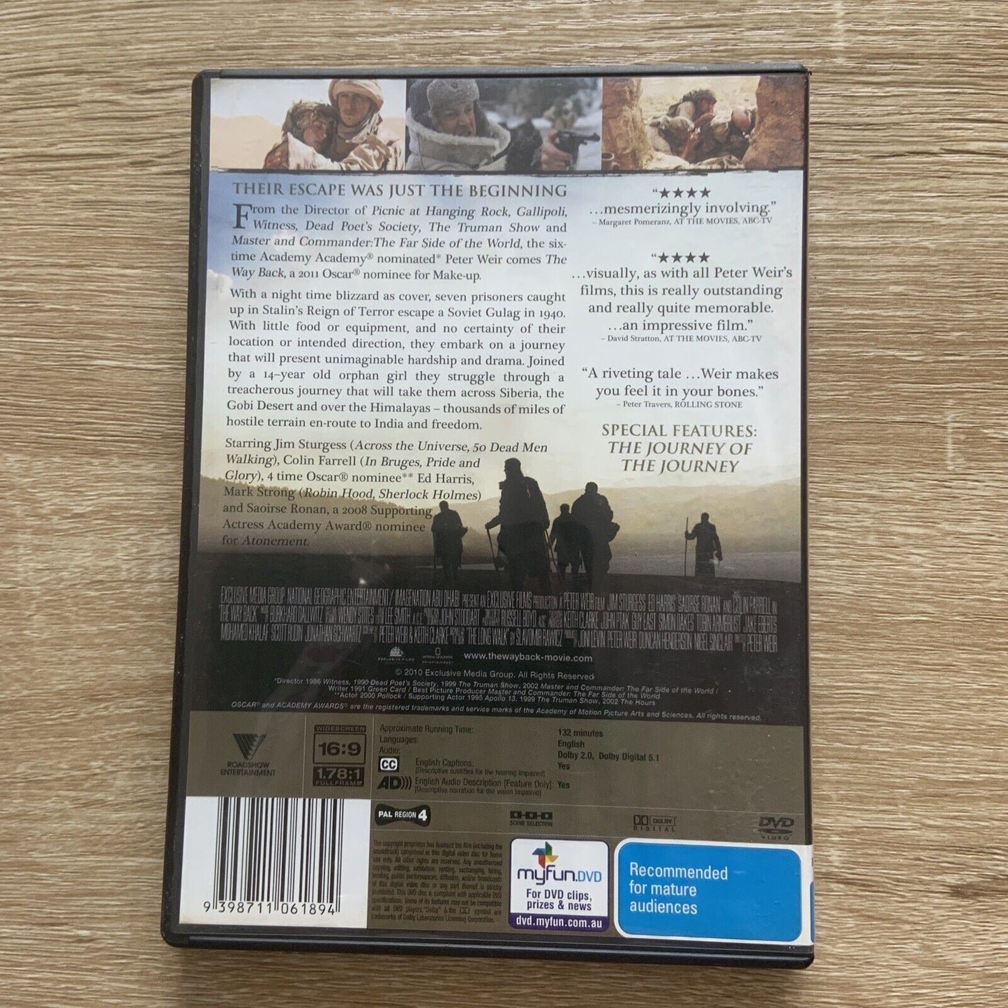 DVD THE WAY BACK Movie R4 Colin Farrell Ed Harris Inspired by Real Events