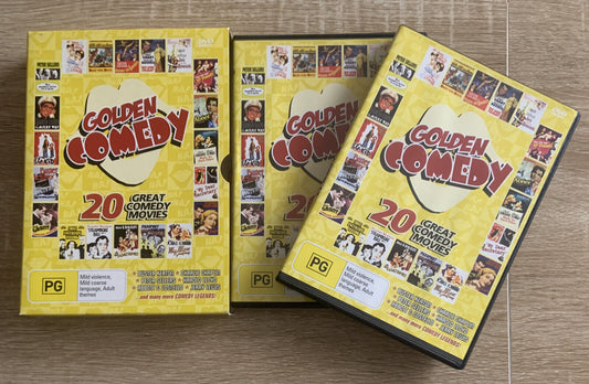 DVD 4 Disc Golden Comedy 20 Great Comedy Movies 2 Cases Slip Case