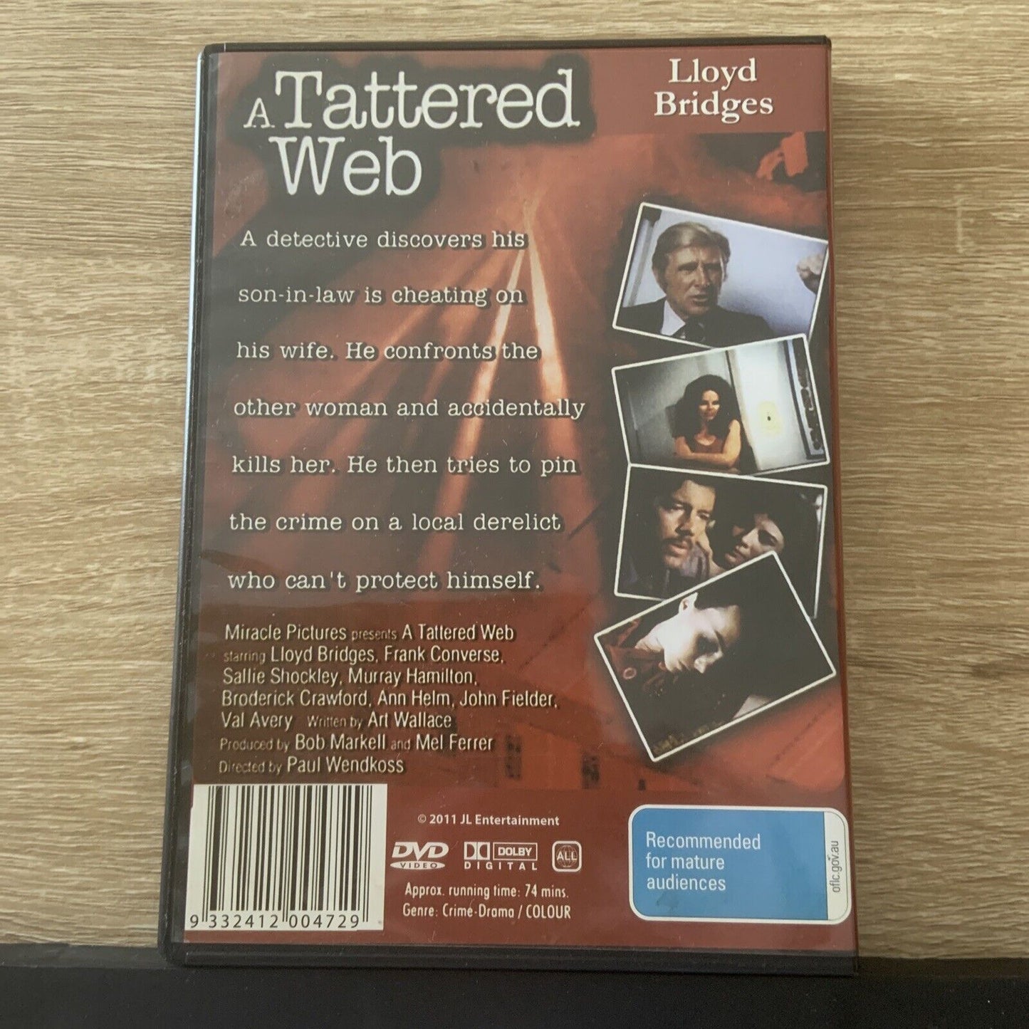DVD A TATTERED WEB Lloyd Bridges Sallie Shockley Movie R4 Crime Drama CULT