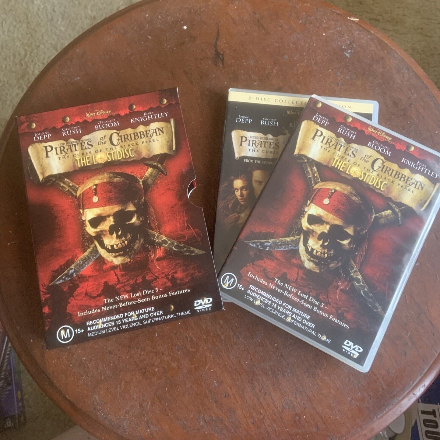 Pirates Of The Caribbean The Curse Of The Black Pearl + Lost DVD 3 Disc Set