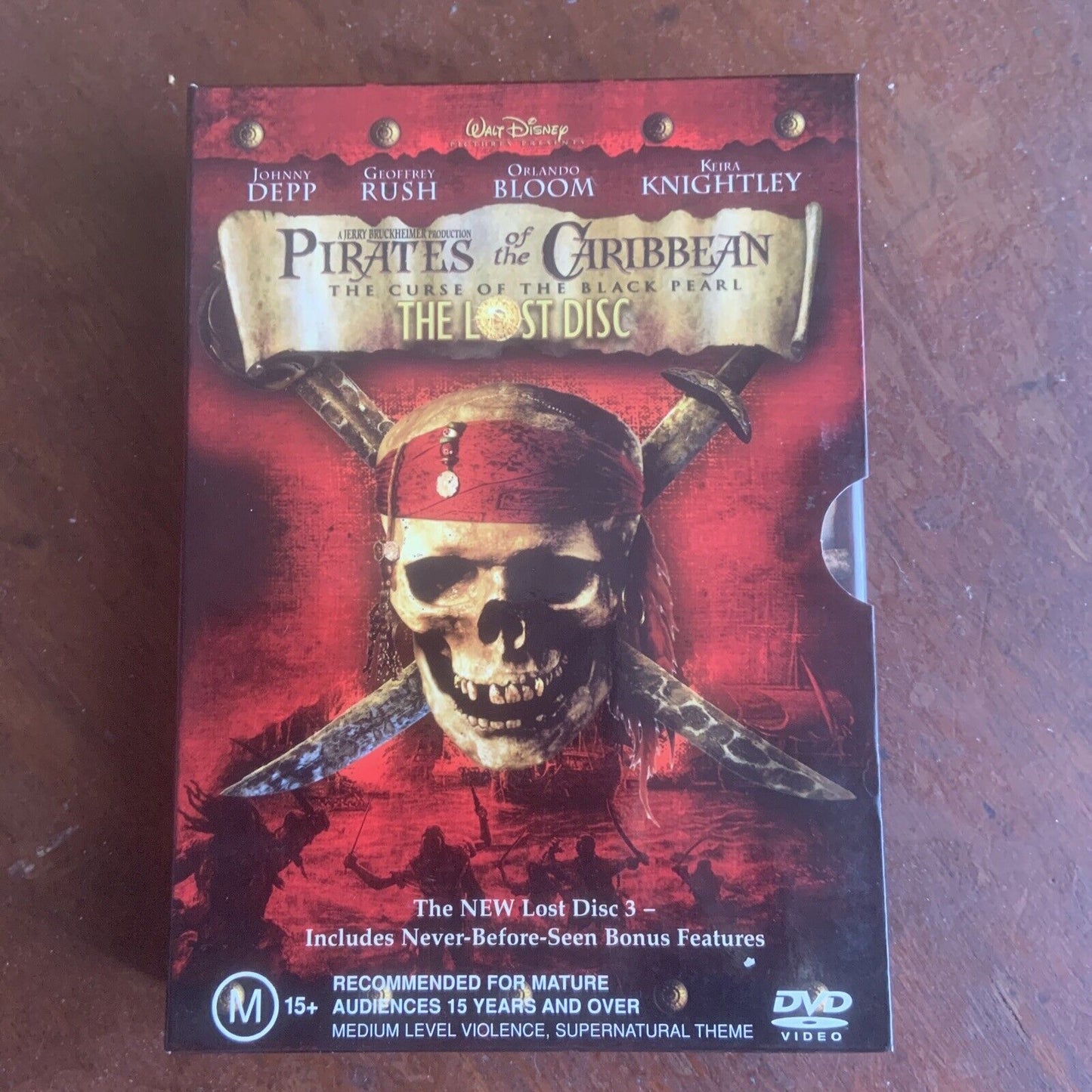 Pirates Of The Caribbean The Curse Of The Black Pearl + Lost DVD 3 Disc Set