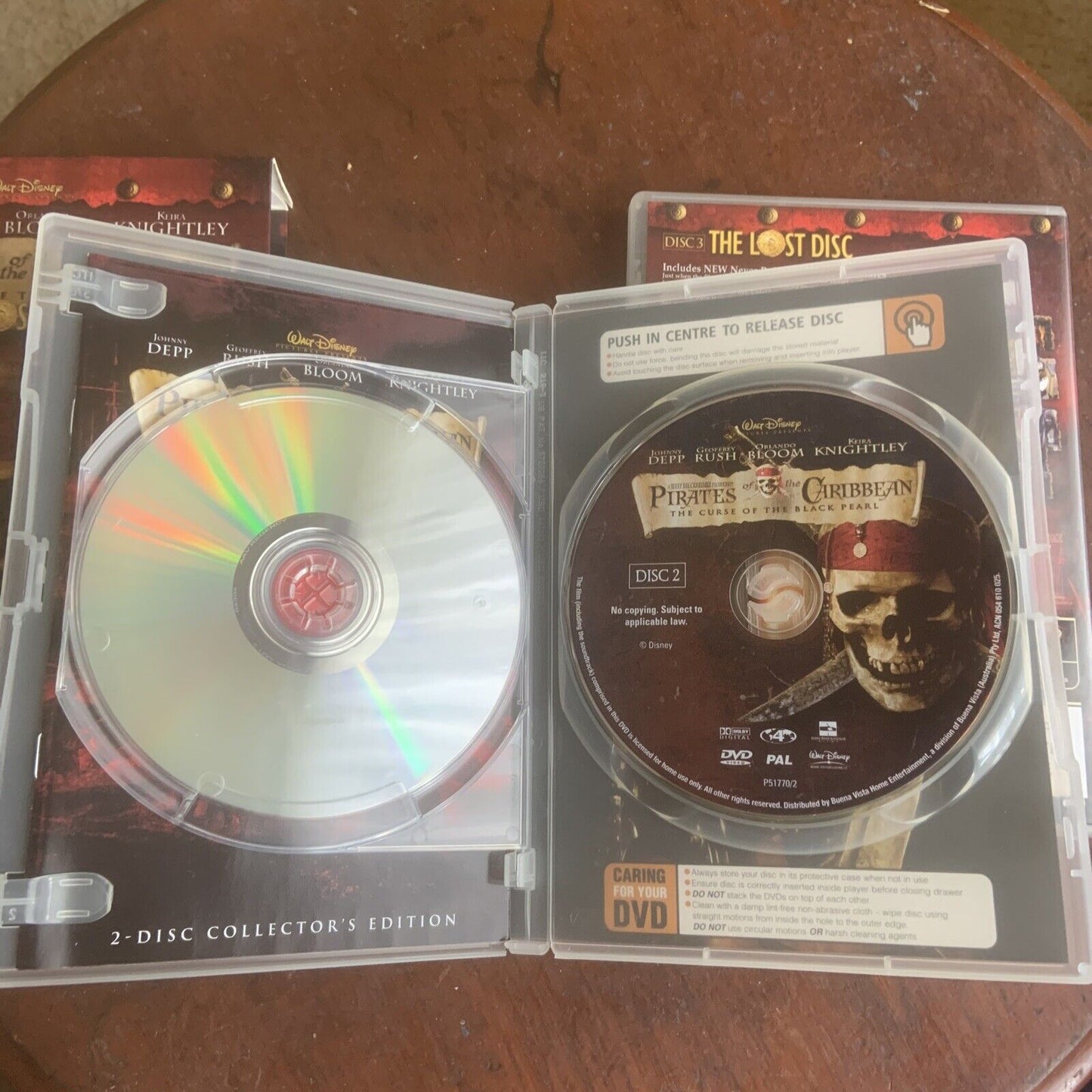 Pirates Of The Caribbean The Curse Of The Black Pearl + Lost DVD 3 Disc Set