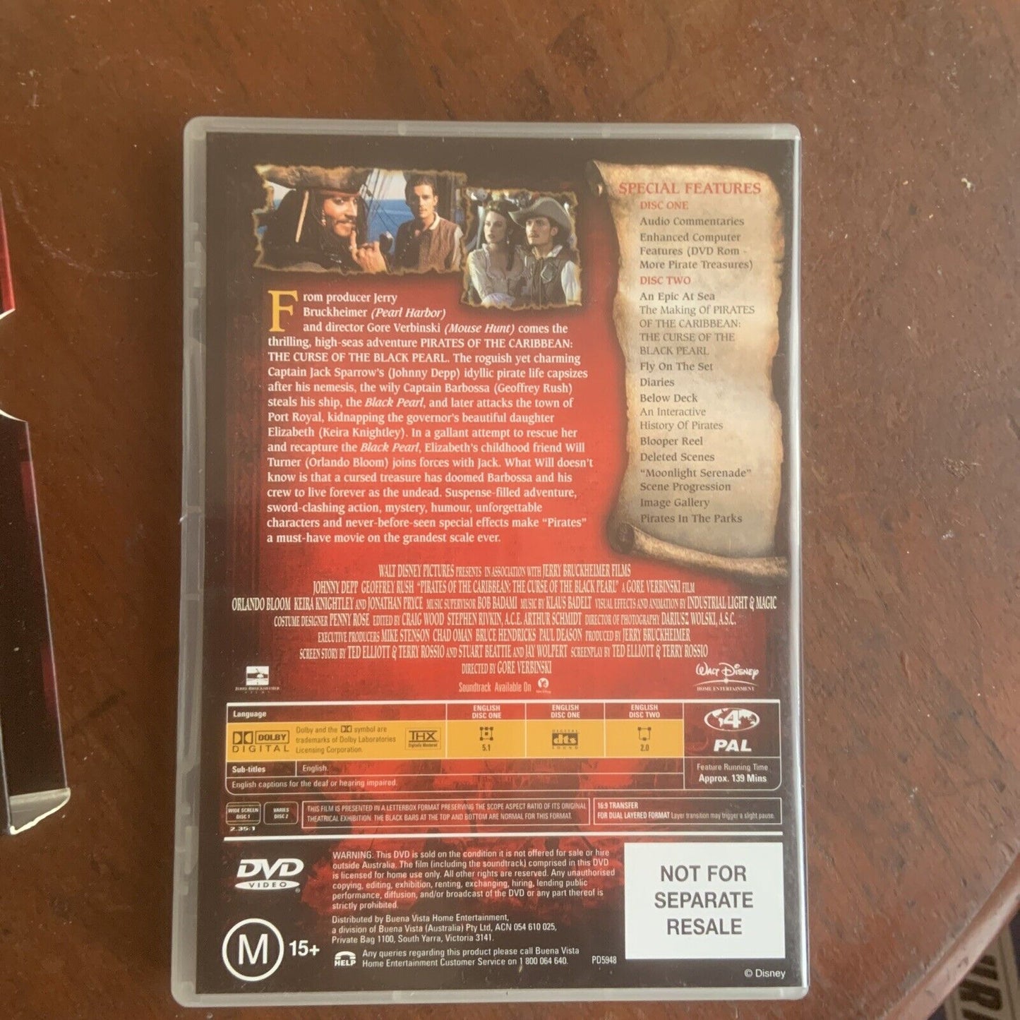 Pirates Of The Caribbean The Curse Of The Black Pearl + Lost DVD 3 Disc Set