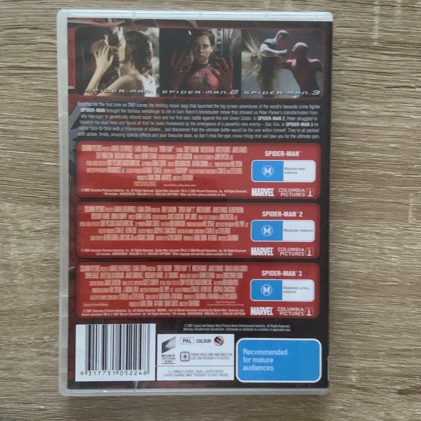 DVD 3 Movies SPIDER-MAN | SPIDER-MAN 2 | SPIDER-MAN 3 2007 3 Disc Set Superhero