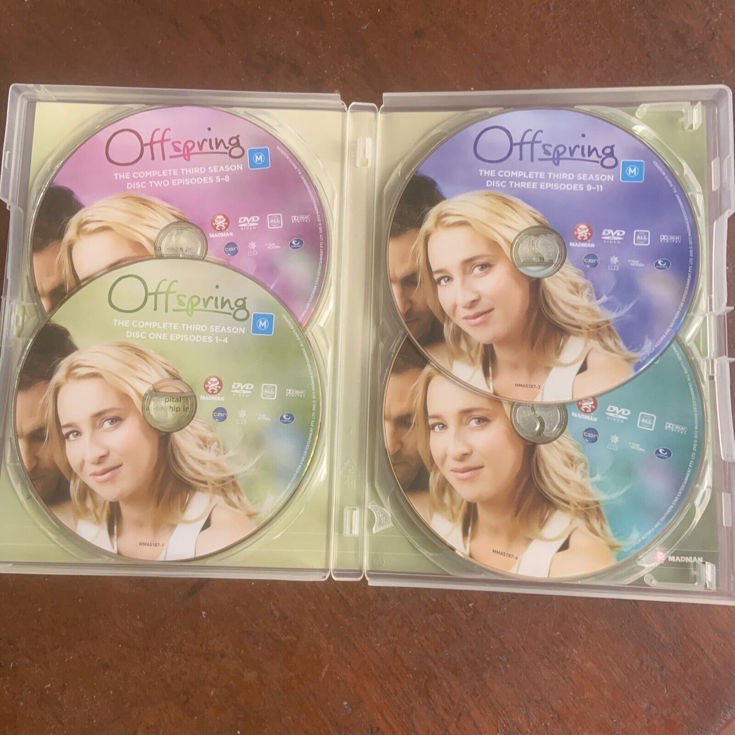 DVD 4 Disc OFFSPRING Complete Season 3 2012 Set Australian TV Show Drama Comedy