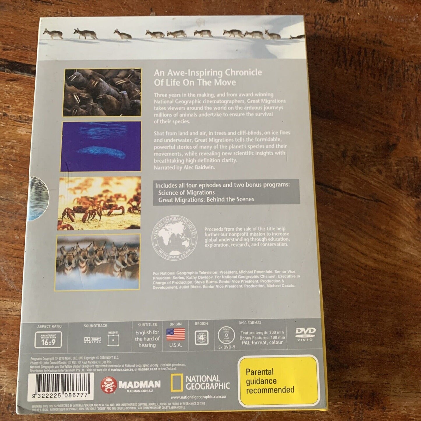 DVD 3 Disc GREAT MIGRATIONS National Geographic Set Slipcase