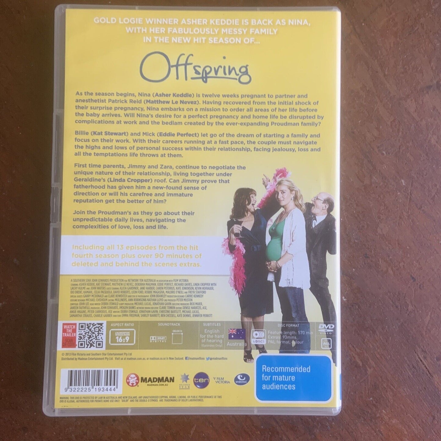 DVD 4 Disc OFFSPRING Complete Season 4 2013 Australian TV Show Drama Comedy