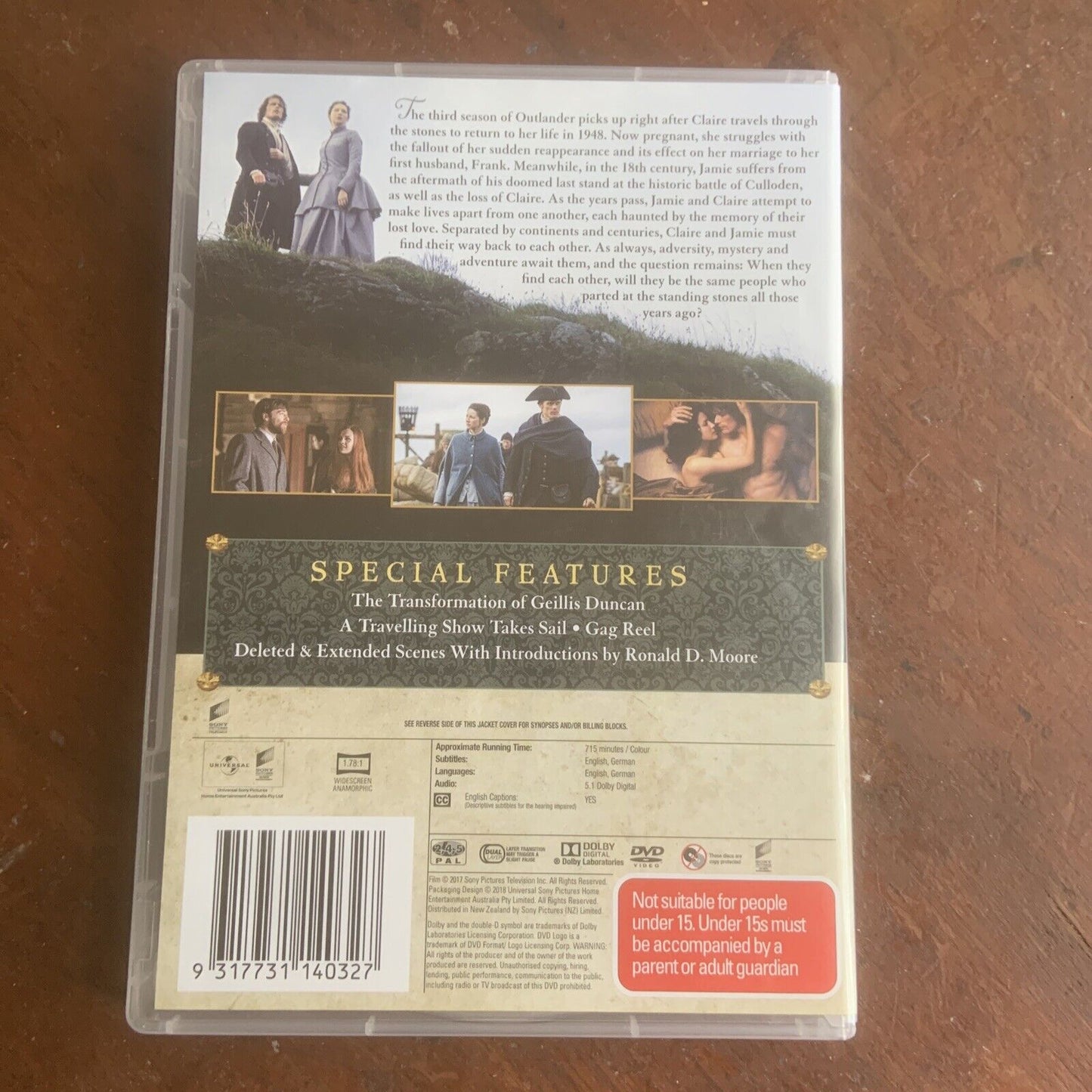 DVD 5 Disc OUTLANDER Season 3 Complete Third Season R 2 4 5 TV Series