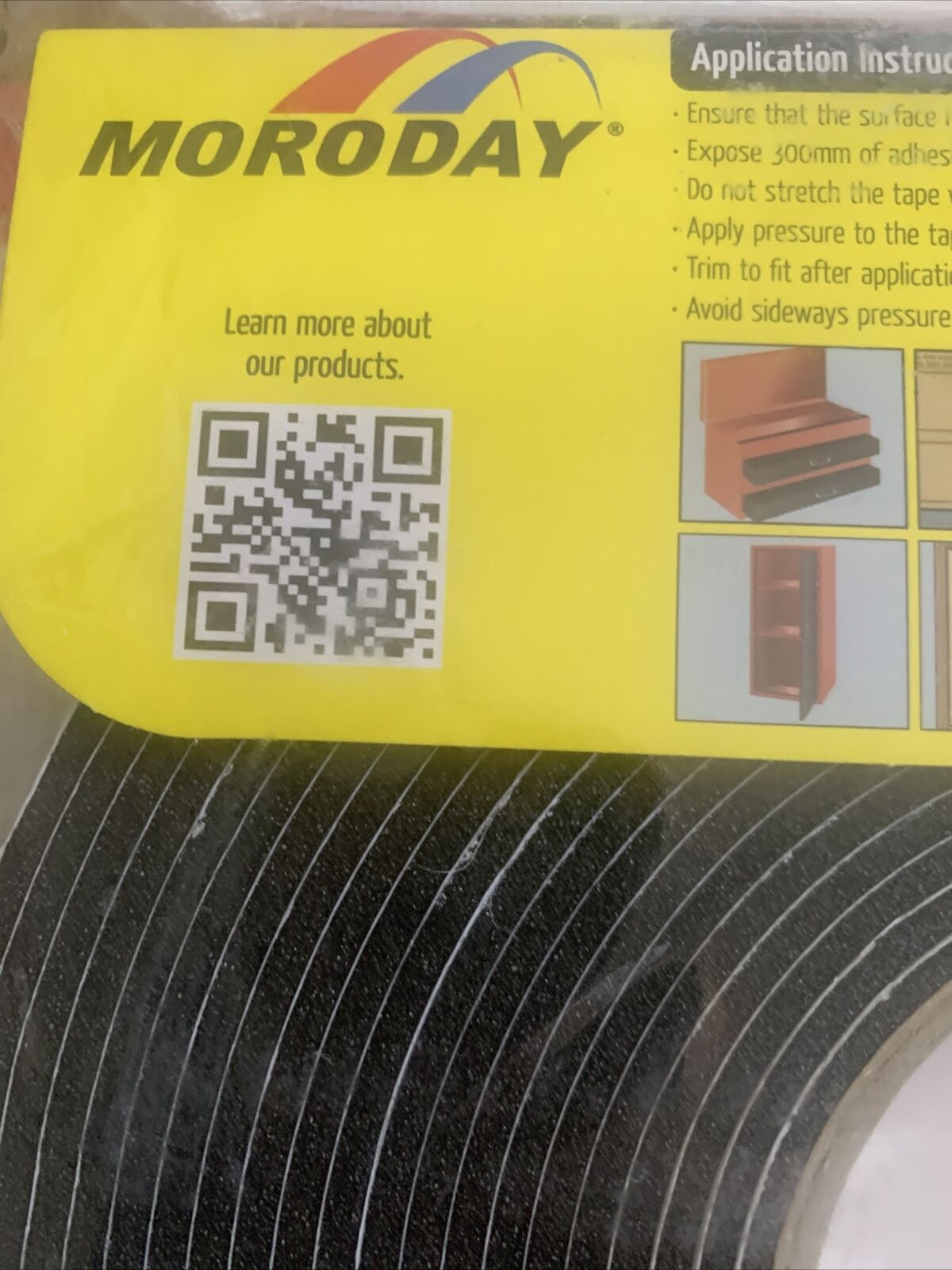 MORODAY PE Foam Tape 24 x 3mm x 10m Grey SELF ADHESIVE Energy Saver Sealed NEW