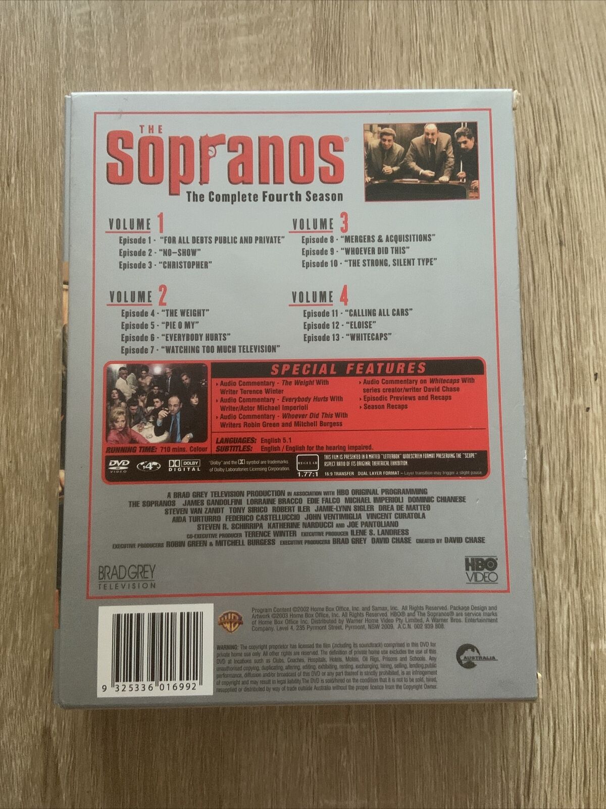 DVD THE SOPRANOS The Complete Fourth Season 4 Australia R4 Opened Box NEW
