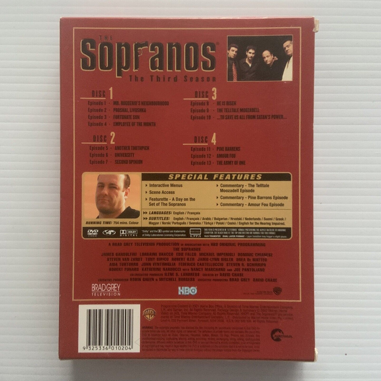 DVD THE SOPRANOS The Third Season 2001 4-Disc Set CRIME MAFIA TV Series RED NEW