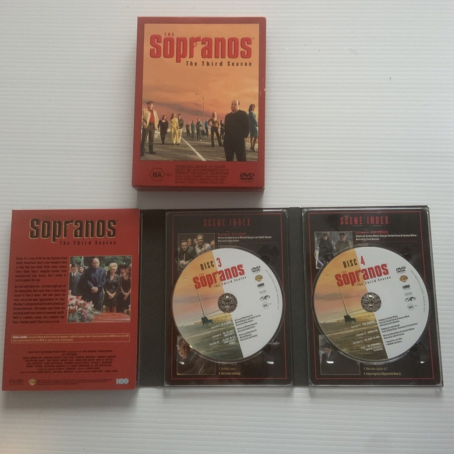 DVD THE SOPRANOS The Third Season 2001 4-Disc Set CRIME MAFIA TV Series RED NEW
