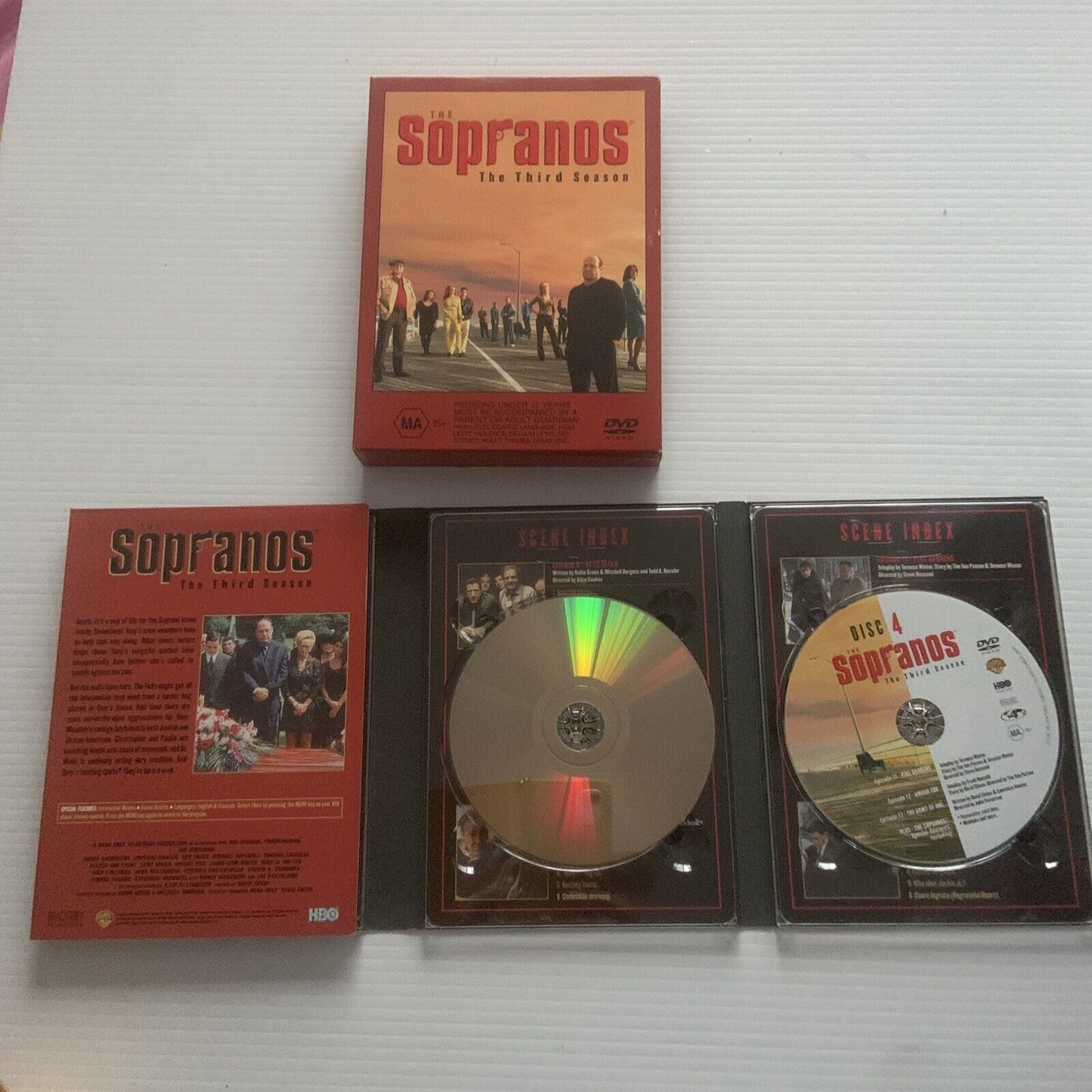 DVD THE SOPRANOS The Third Season 2001 4-Disc Set CRIME MAFIA TV Series RED NEW
