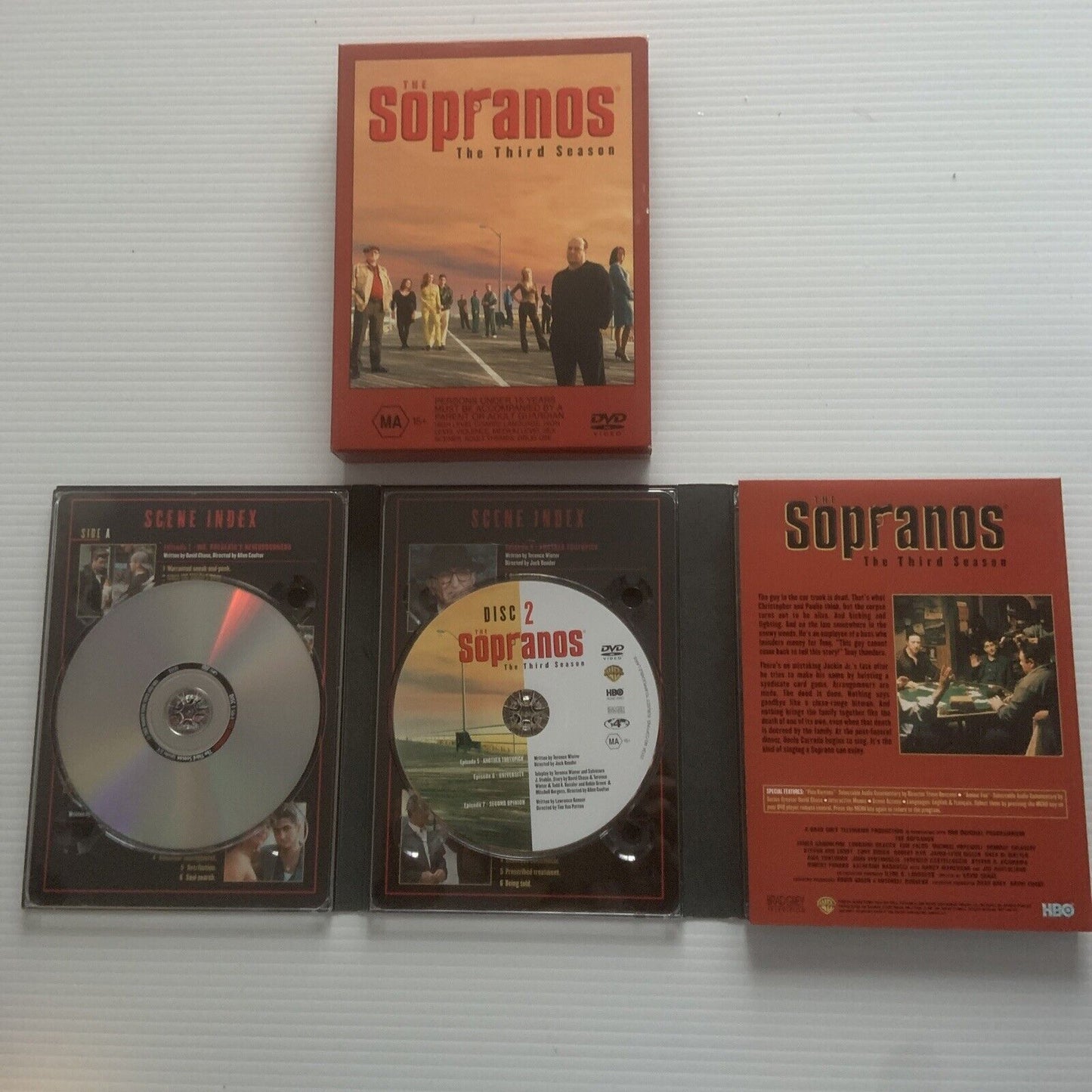 DVD THE SOPRANOS The Third Season 2001 4-Disc Set CRIME MAFIA TV Series RED NEW
