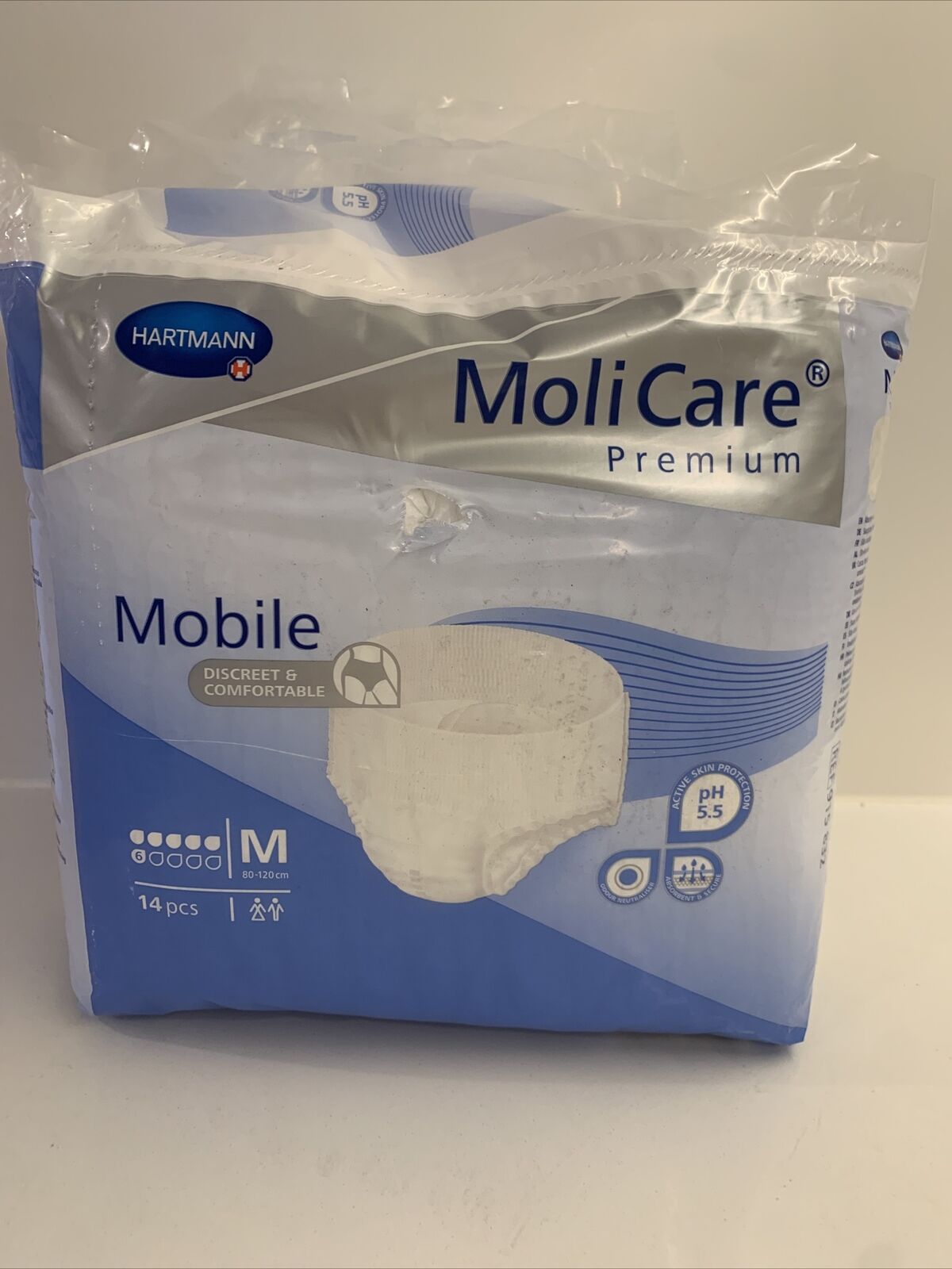 MOLICARE Pull ups Size M Premium 6 Drop Hartmann Incontinence 1 Pack of 14 NEW