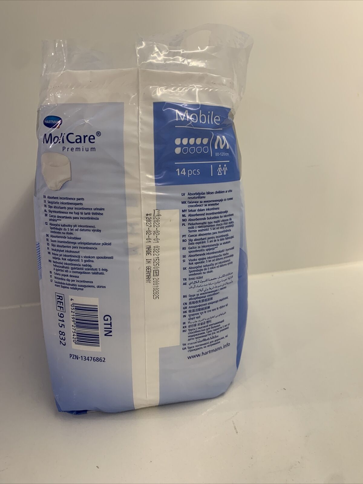 MOLICARE Pull ups Size M Premium 6 Drop Hartmann Incontinence 1 Pack of 14 NEW