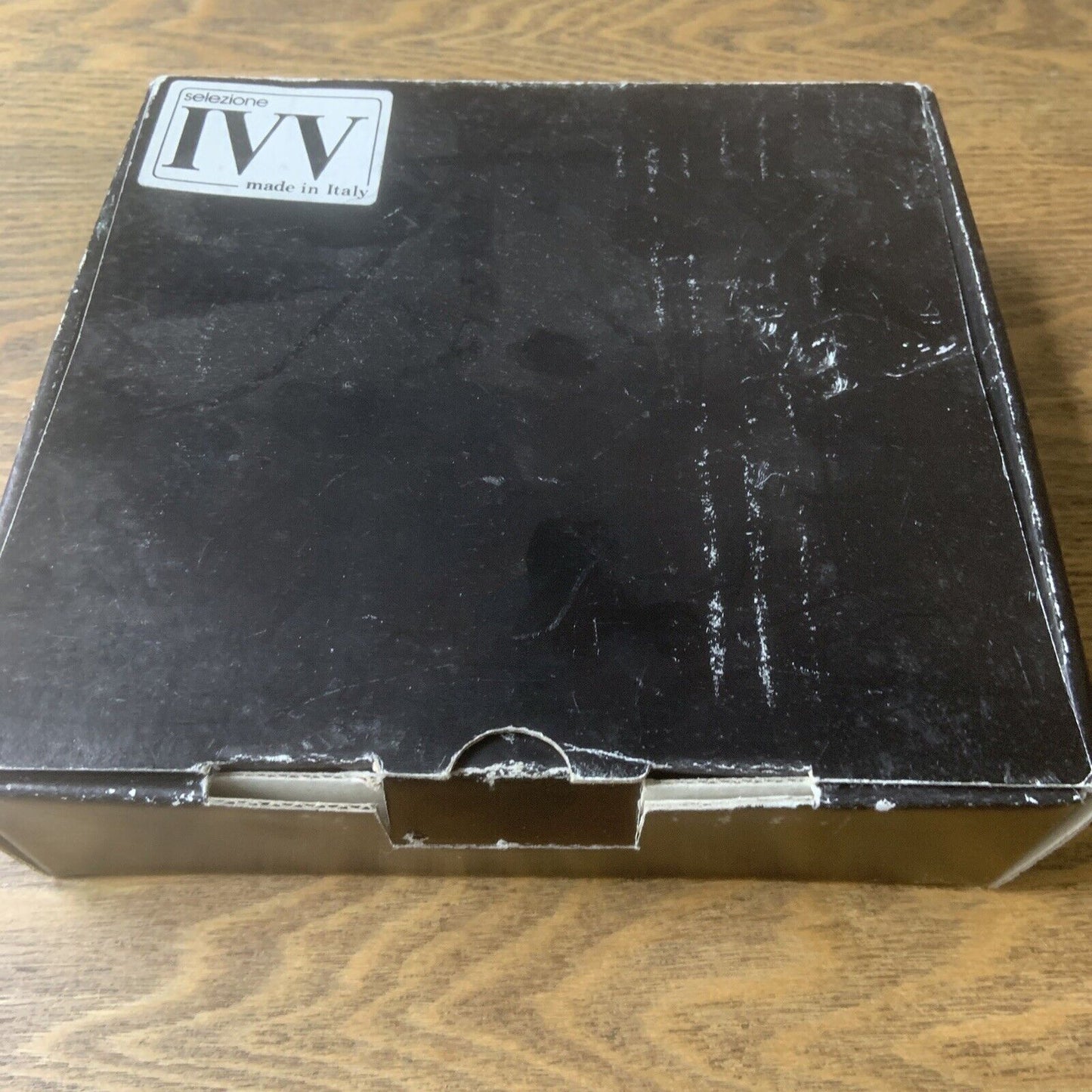 Ashtray IVV Selezione Cristalerie Handmade Italy Square Outer Grooves Boxed NEW