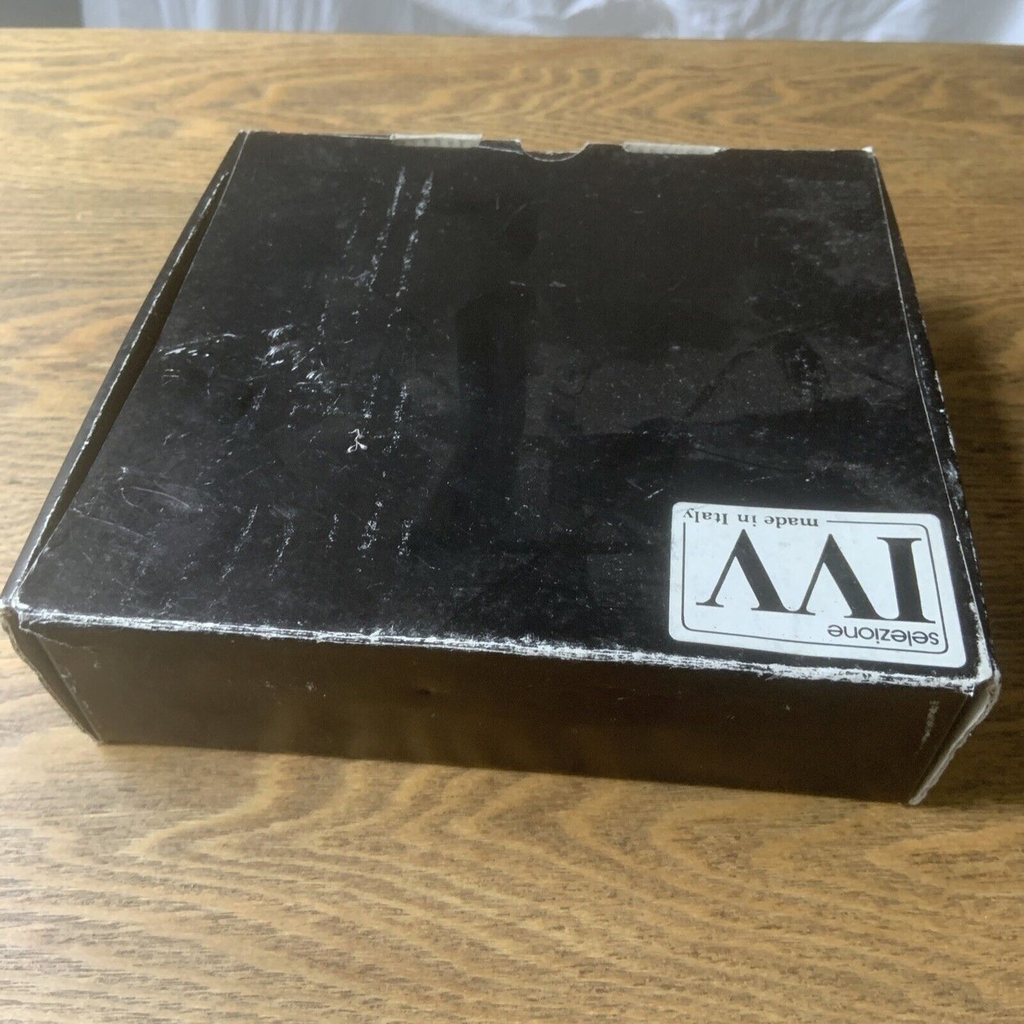 Ashtray IVV Selezione Cristalerie Handmade Italy Square Outer Grooves Boxed NEW