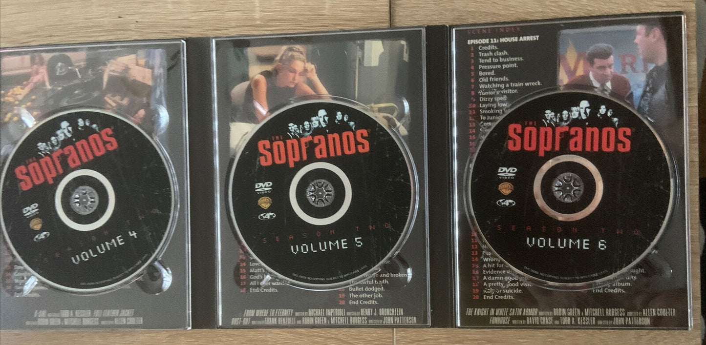 DVD THE SOPRANOS The 2ND Season 2002 4 Disc Set CRIME MAFIA TV Series Open NEW