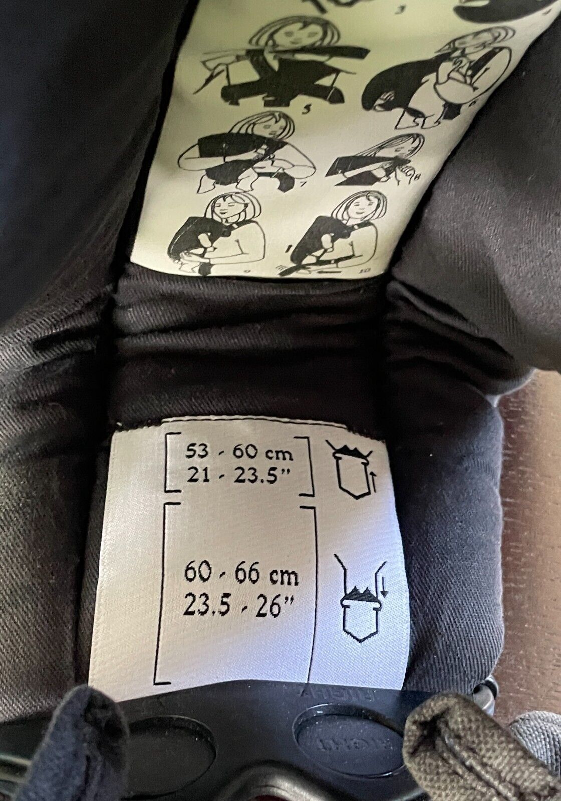 BABY BJORN Baby Carrier Black Grey Trim Maximum Length 90cm