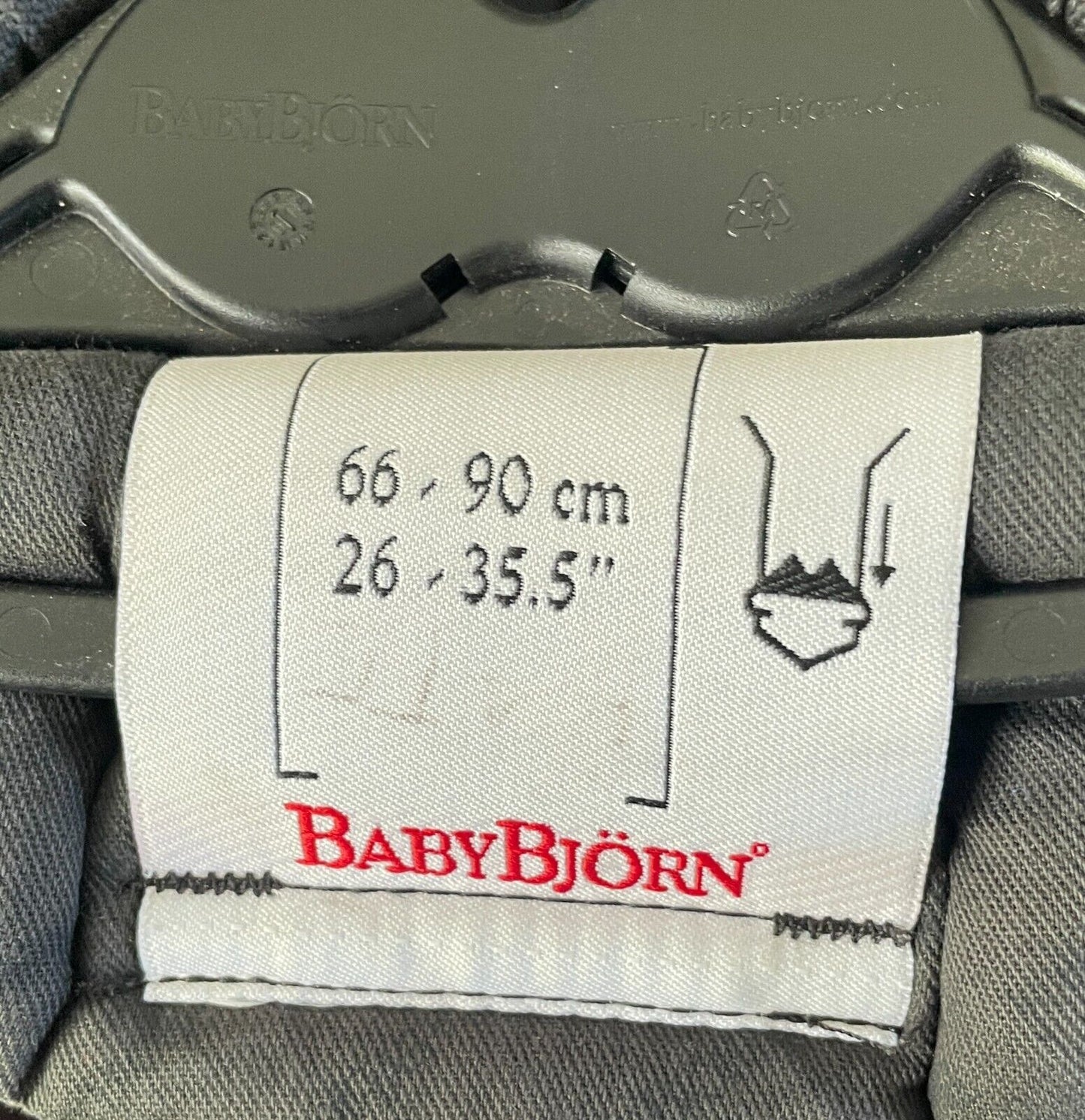 BABY BJORN Baby Carrier Black Grey Trim Maximum Length 90cm