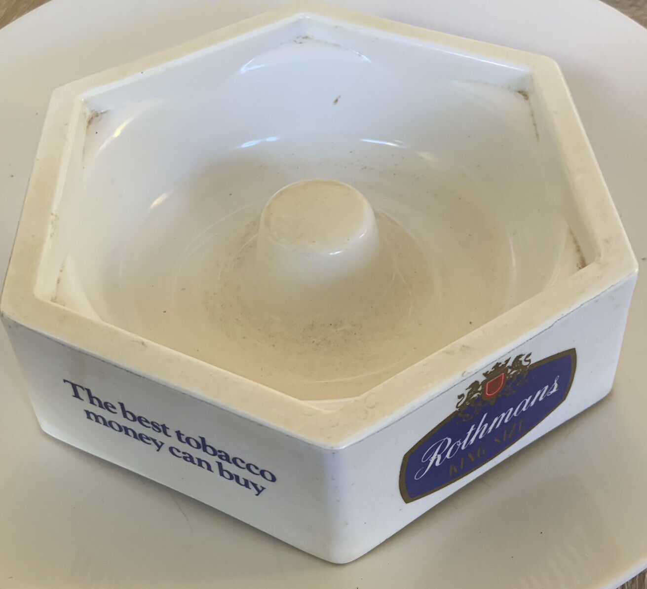 Ashtray ROTHMANS Melamine Formica “The Best Tobacco Money Can Buy” Logo Vintage