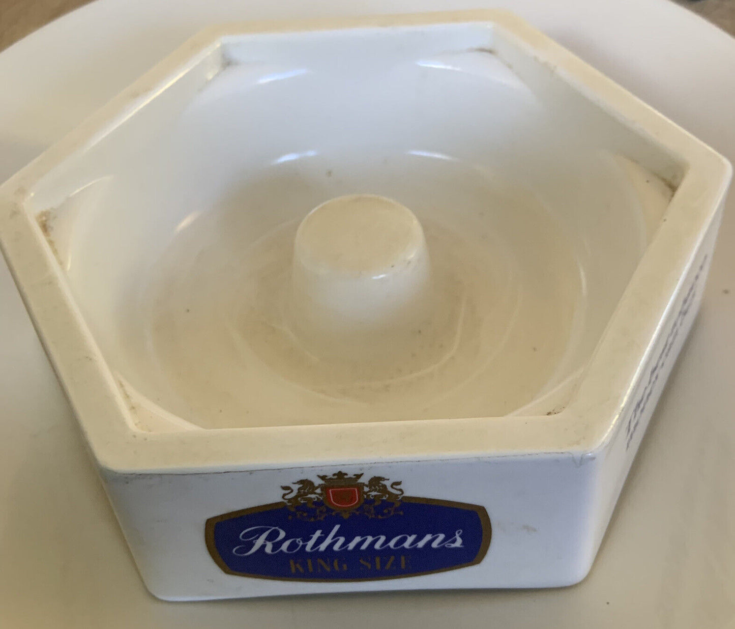 Ashtray ROTHMANS Melamine Formica “The Best Tobacco Money Can Buy” Logo Vintage