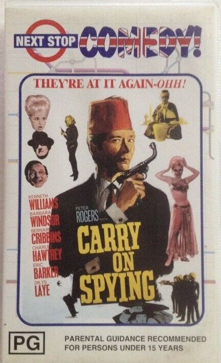 VHS CARRY ON SPYING Film Video Tape Barbara Windsor Kenneth Williams Eric Barker