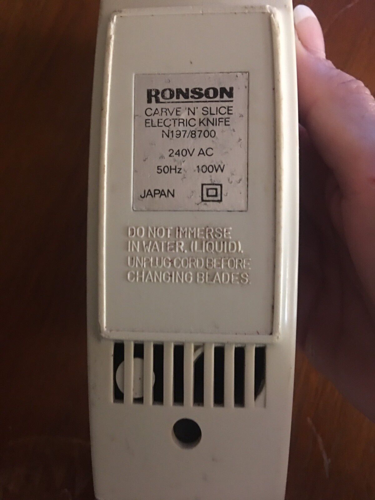 RONSON Electric Knife Carve n Slice Working Japan No Box or Blade Cover Vintage