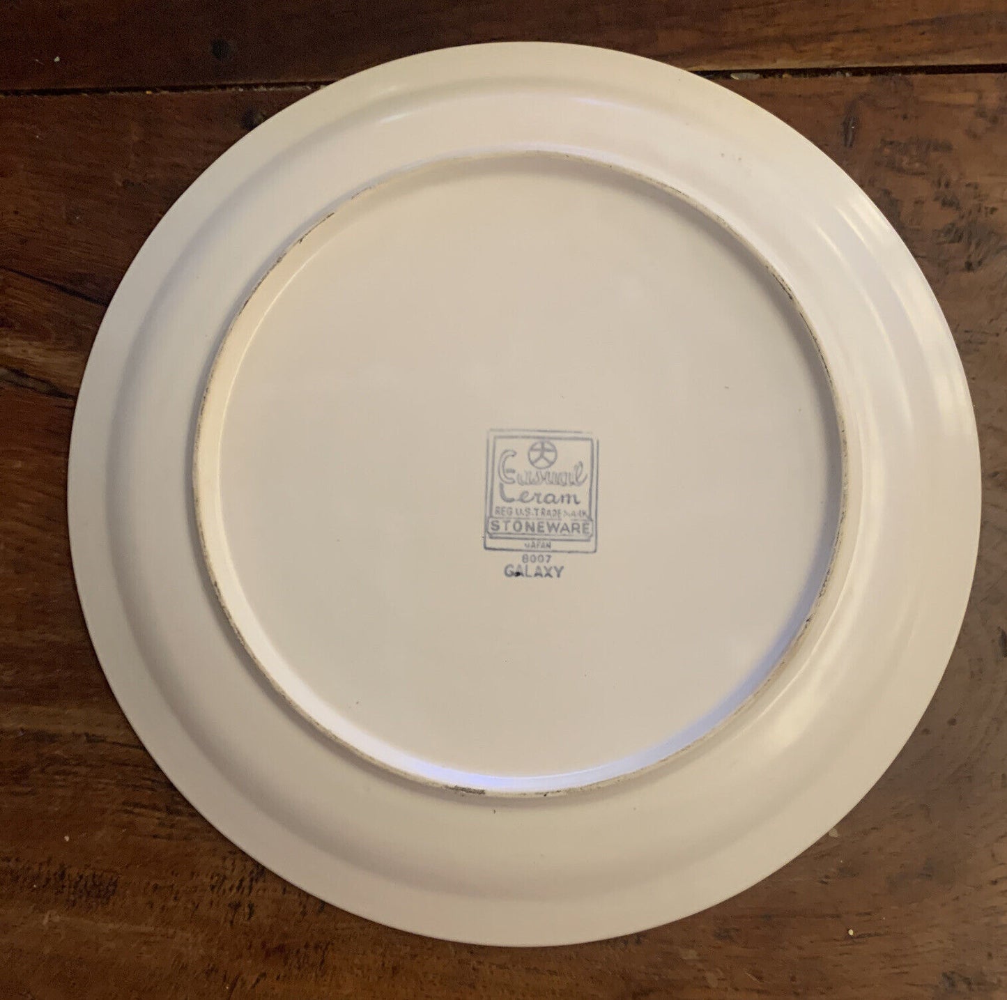 Casual CERAM Galaxy Stoneware Plate 273mm Japan Green Rust Orange Vintage MCM