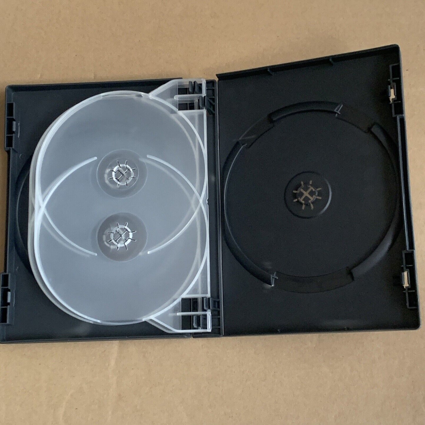 DVD CD FAT Case x1 HOLDS 6 Discs Cover Black 23mm Replacement Title Sleeve EMPTY