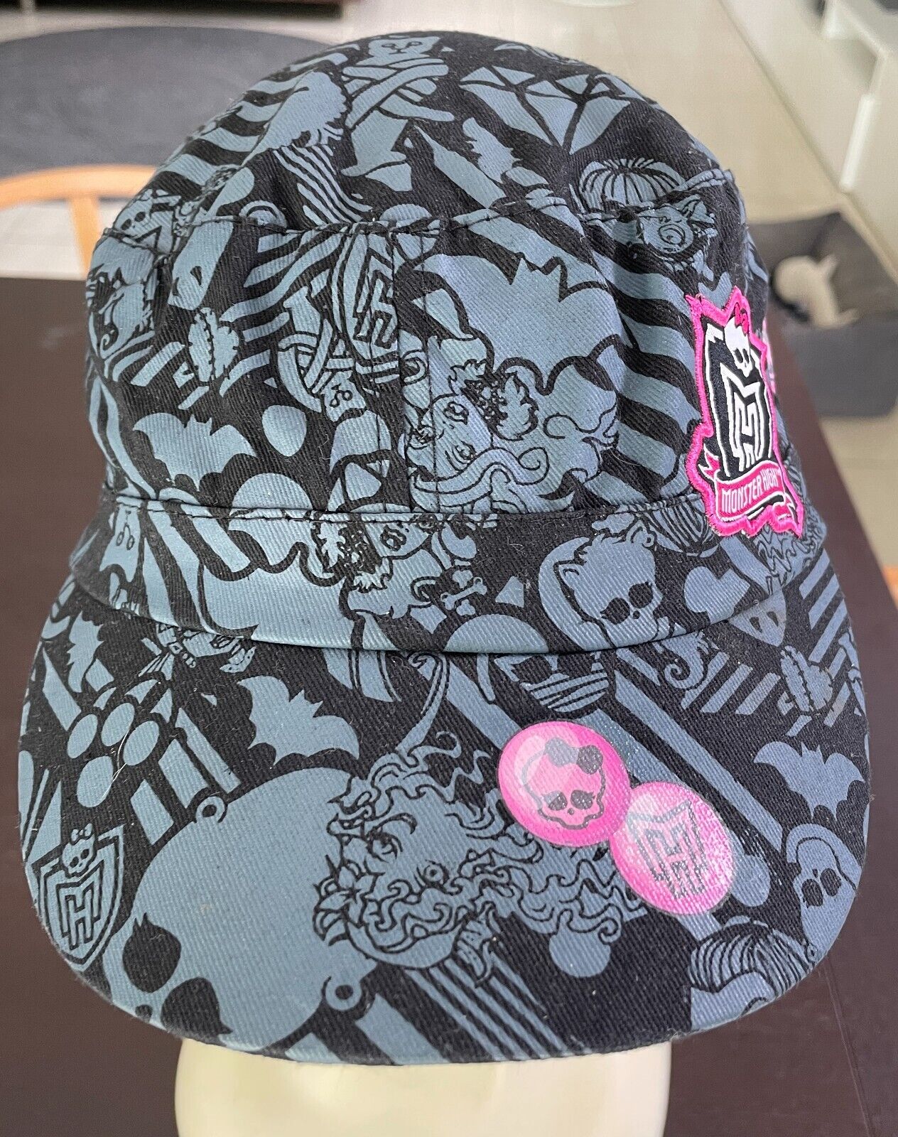 MONSTER HIGH Girls Cap Grey & Black Adjustable Brim Hat ONE SIZE