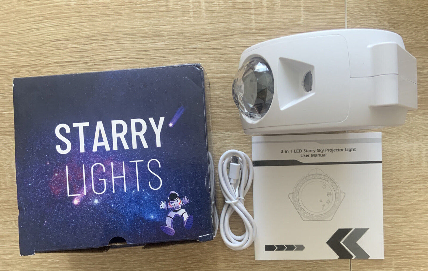 New STARRY LIGHTS LED Projector Galaxy 3 In1 3D Ocean Stars Night Sky Party Lamp