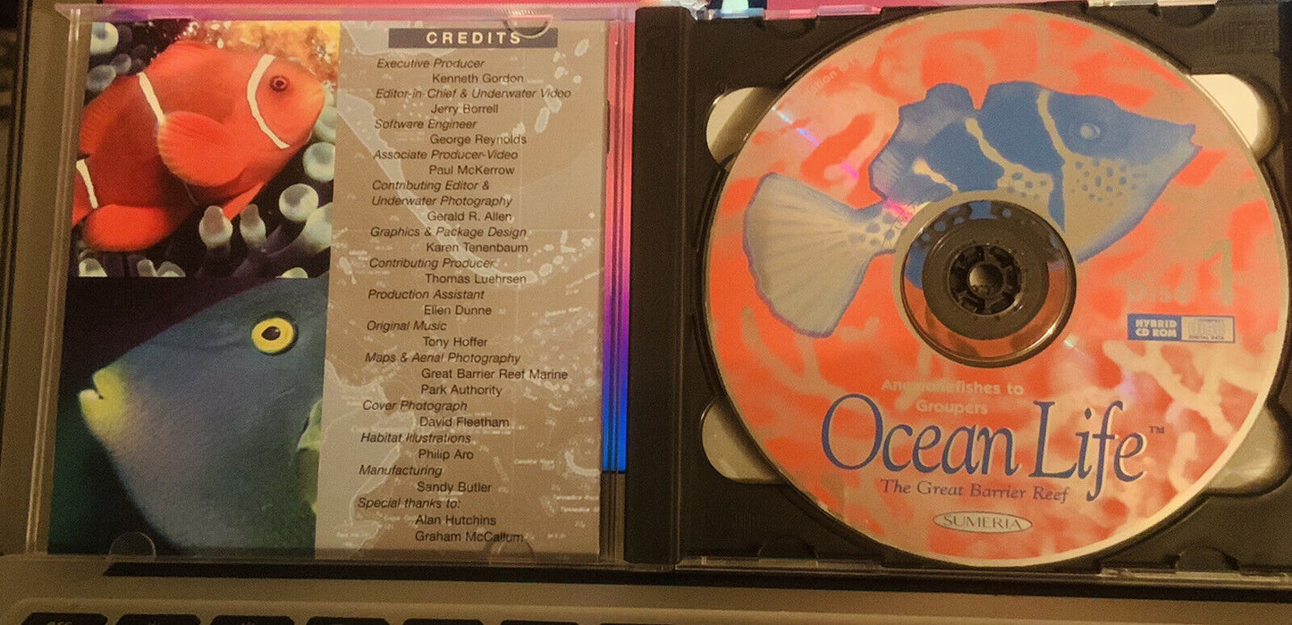 PC CD Rom SUMEA Ocean Life The Great Barrier Reef 2 Disc Set
