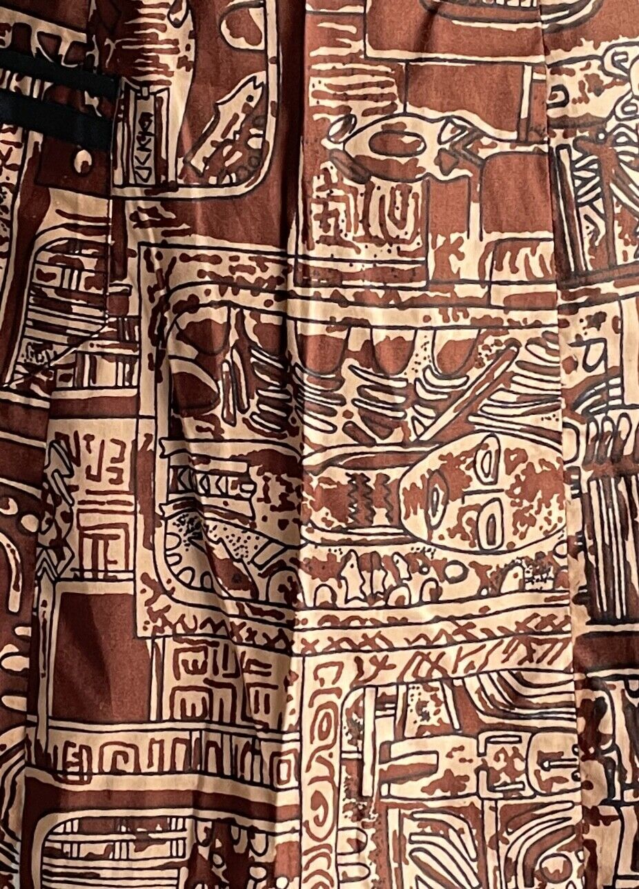 HALF APRON Vintage 1970's Pierre Reneé TAHITI Cotton Waist Tie Size 10 12 NEW