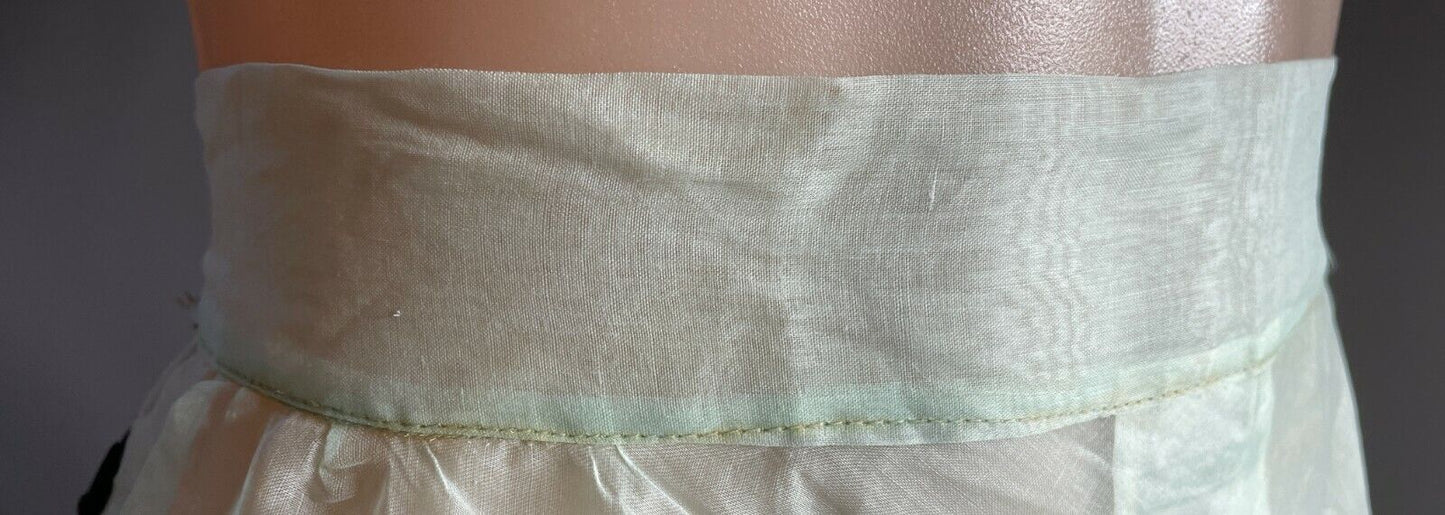 HMS Pinafore Vintage Kitchen Apron 1940's Tulip Cotton Pocket Voile  Sz 10  14