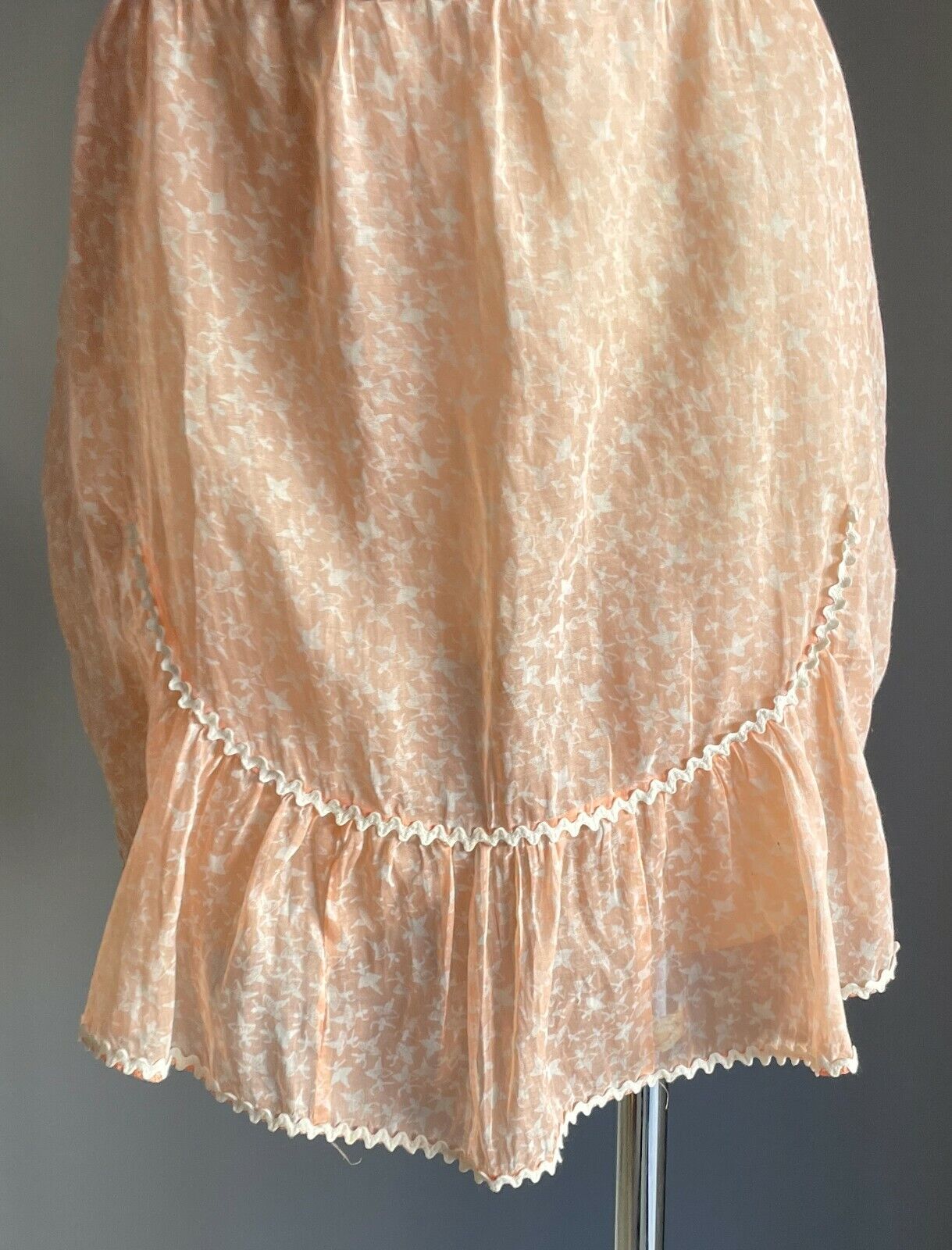 HALF APRON 1960's Orange White Ballerina Waist Tie Size 8 10 Rikrak NEW NOS Vtg