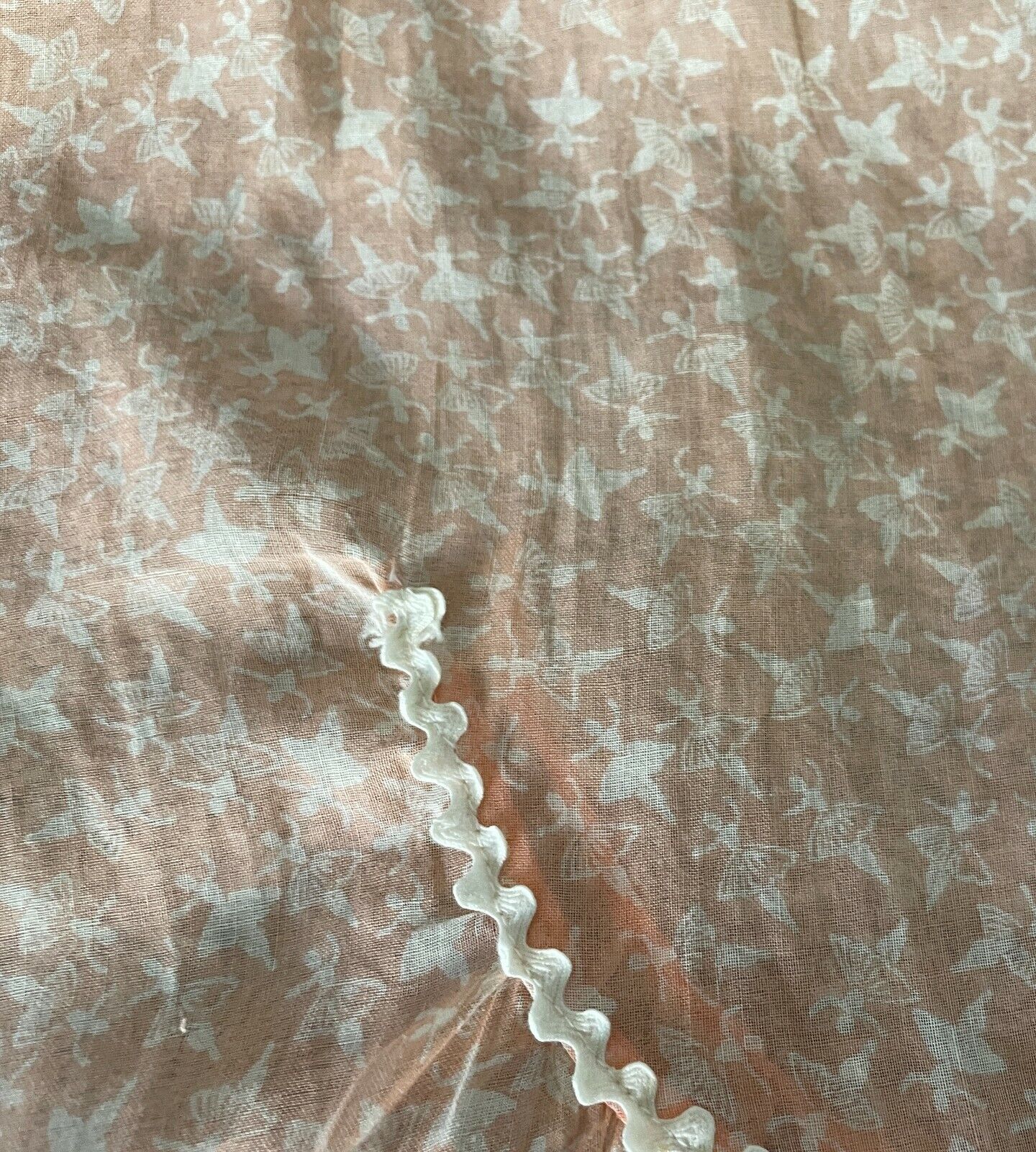 HALF APRON 1960's Orange White Ballerina Waist Tie Size 8 10 Rikrak NEW NOS Vtg